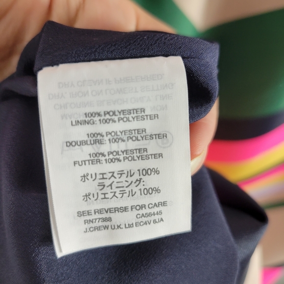 J.Crew Collection Pop Stripe Chevron Rainbow Sleeveless Keyhole Sheath Dress - Picture 11 of 14